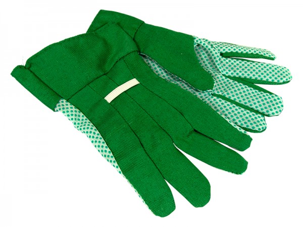 Handschuh - Gartenhandschuh grün mit Noppen Leinen Gr.8