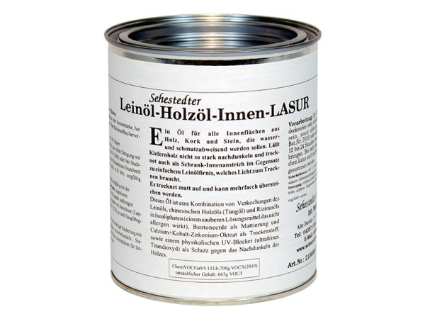 Leinöl-Holzöl Innenlasur farblos mit UV-Schutz