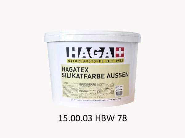 HAGATEX Silikat Mineralfarbe Außen 15.00.03 HBW 78