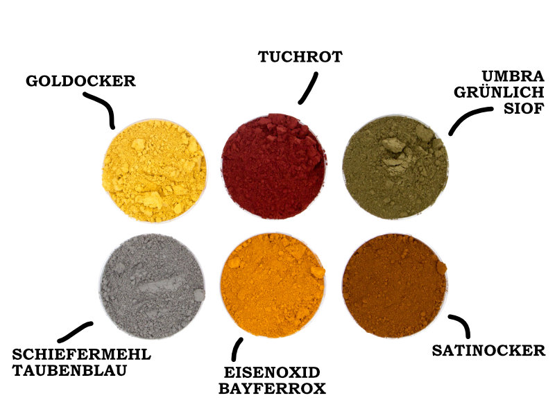Pigment-Set Erd- und Mineralpigmente