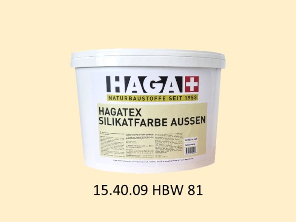 HAGATEX Silikat Mineralfarbe Außen 15.40.09 HBW 81